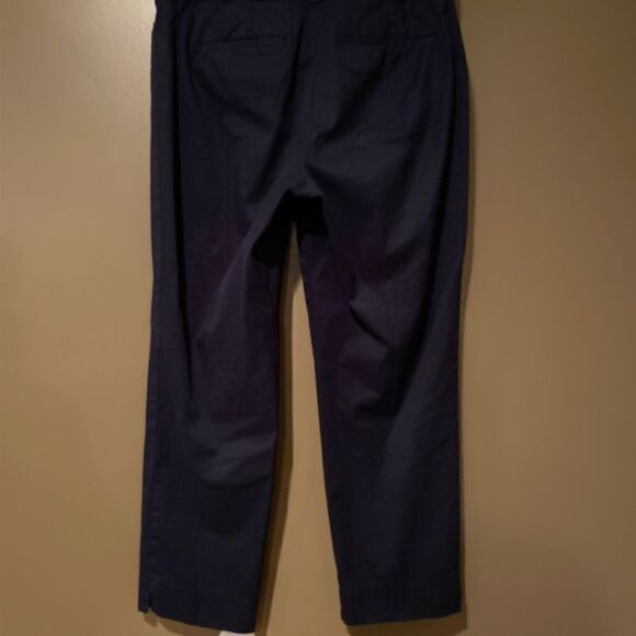 Talbots Navy The Perfect Crop Pants Flat Front Size 6 - Picture 5 of 11